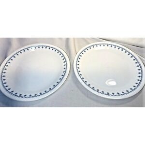 Corelle Snowflake Garland Lunch Plates 8.5" Set Of 2